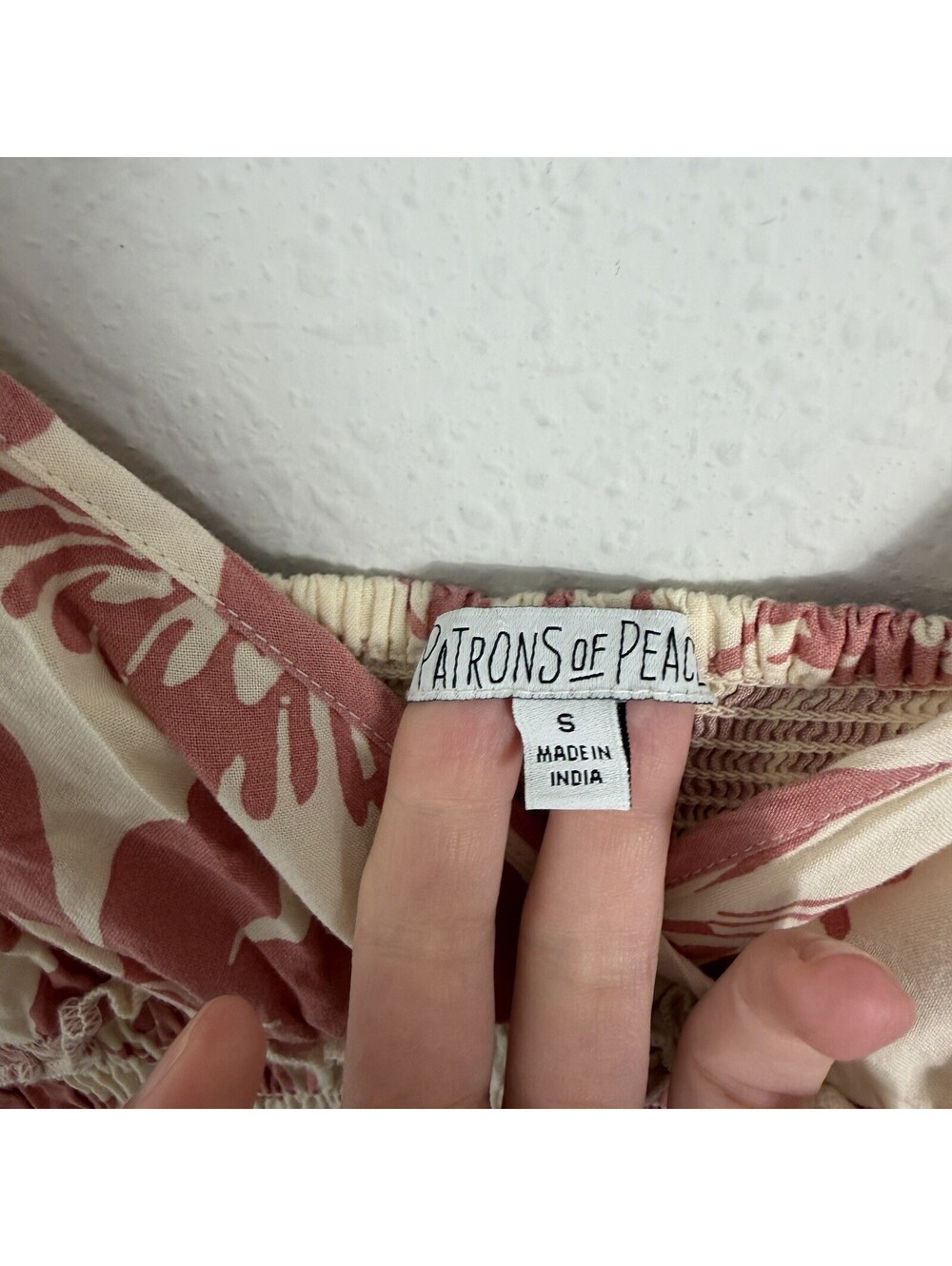 Patrons of Peace Arcadia Jumpsuit Wide Leg Pockets Dusty Mauve Floral Small - Picture 4 of 7